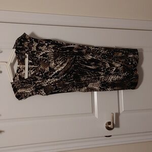 Kenneth Cole Reaction US S Snake print midi dress